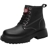 Dickies 【牛皮革】马丁靴女秋冬季短筒靴英伦经典短筒靴厚底休闲皮靴女