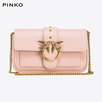 PINKO 女包love系列MINI款单肩斜挎信封包情人节新年礼物 粉色