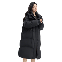 【京东直采】冬季羽绒服女连帽中长款加厚保暖面包服外套