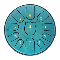 阿萨斯空灵鼓11音6寸初学者儿童便携开班钢舌鼓打击乐器斑点绿