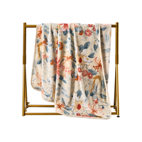 富安娜 FUANNA 毛毯法兰绒毯子午睡空调毯保暖盖毯单双人 十里【舒柔毯】 150*200cm