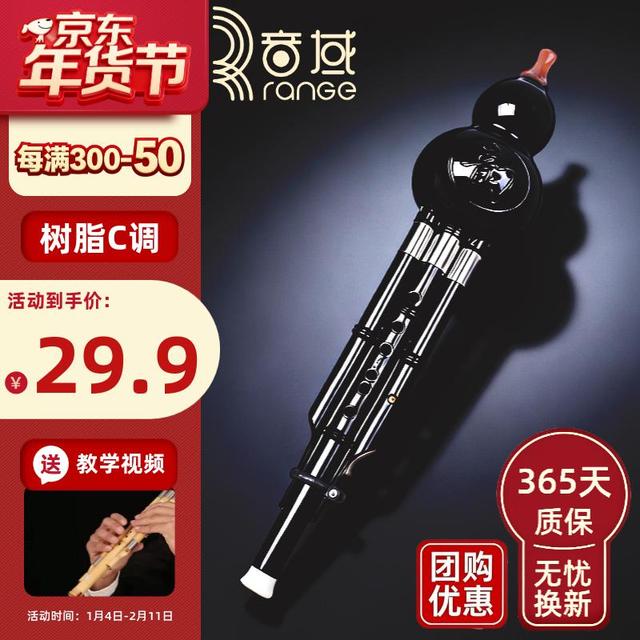 音域 C调葫芦丝 儿童成人专业演奏型（黑色）