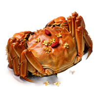 趣尝鲜 阳澄湖熟醉蟹 全母膏蟹 4只装 大闸蟹 花雕熟醉制作生鲜即食600g