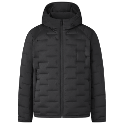 坦博尔 轻薄羽绒服男短款连帽商务运动休闲保暖外套360269A 黑色 185