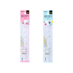 得力 15cm透明软直尺 绘图尺/韧性好不易折断耐用柔软 尺子学生  颜色随机高考祝福礼物