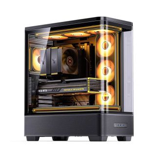 乔思伯 TK-5 超宽景双曲面玻璃海景房ATX机箱 黑色