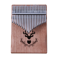 阿萨斯拇指琴21音卡林巴琴成人儿童初学手指琴便携乐器 小鹿原木色