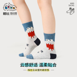 斑比 童袜无骨中筒袜 秋冬款 5双