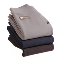 棉奇熊德绒儿童保暖裤男童秋冬款加绒加厚秋裤大童打底裤内穿线裤棉毛裤 浅灰【薄绒保暖抗起球】 140CM