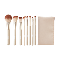 京东京造化妆刷全套8支装 散粉底妆修容眼影腮红遮瑕初学者美妆 女友 【必备】全妆一套搞定8件套