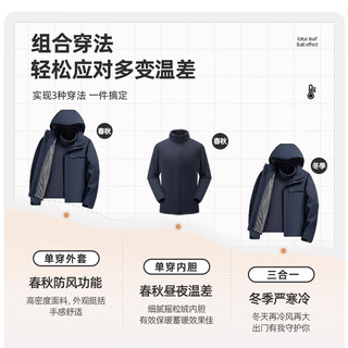 SHANSHAN杉杉夹克男冬季休闲可拆卸帽加绒加厚保暖红品外套 红色 2XL