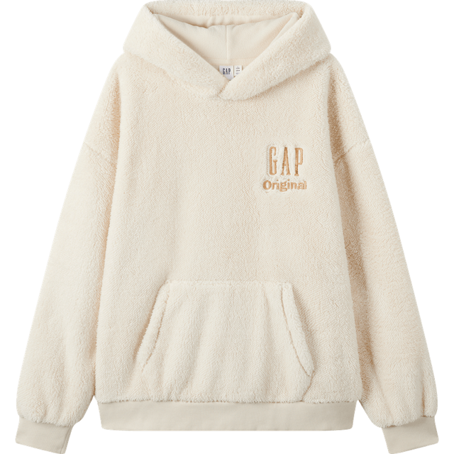 Gap 男女装春秋字母刺绣logo抓绒卫衣套头衫609098