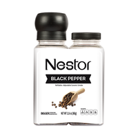 【Nestor黑胡椒粒研磨瓶360g家用牛排西餐带研磨器