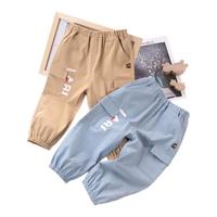 拉比春秋男童裤子潮春装韩版洋气外穿宝宝运动裤儿童休闲长裤