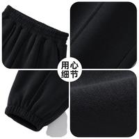 JEANSWEST CLUB真维斯集团儿童春款运动裤2024男童长裤休闲裤女童卫裤洋气 运动裤12紫紫怪兽黑 130 (身高120-130CM)