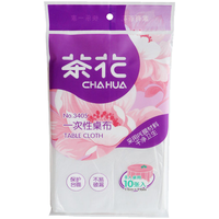 茶花(CHAHUA)一次性桌布户外露营野餐垫红白色加厚通用台布防油桌垫食品级材质 1.6*1.6m 10片/包