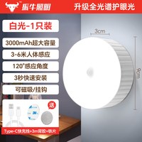 人体感应灯家用超大容量玄关过道床头人来即亮智能led充电小夜灯