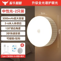 人体感应灯家用超大容量玄关过道床头人来即亮智能led充电小夜灯