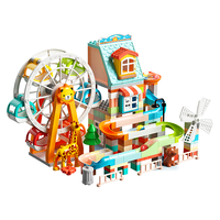 费乐大颗粒儿童拼装积木玩具男女孩子摩天轮别墅 225颗粒摩天轮梦幻小镇