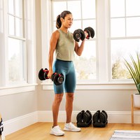 搏飞BowFlex快速调节哑铃男女室内家用可调重量器材纯钢杠铃