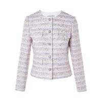 lime 朗姿/LIME莱茵小香风粗花呢圆领套装外套半裙扣饰26年春