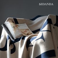SIDANDA法式轻奢羊毛羊绒毯子保暖沙发毯午睡毯四季盖毯空调毯 【米尔蔚驼】 130*200cm