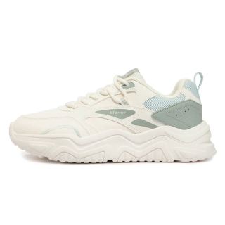 361° 女鞋棉鞋加绒保暖加厚舒适革面防滑雪地靴鞋子女 羽毛白/浅烟绿 36