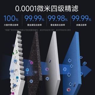 宅小净0阻垢剂嵌入式饮水机直饮机管线机 家用RO反渗透过滤净水器 即热彩屏制冰净饮机Q6  Q6冷热一体机|0阻垢0陈水|黑