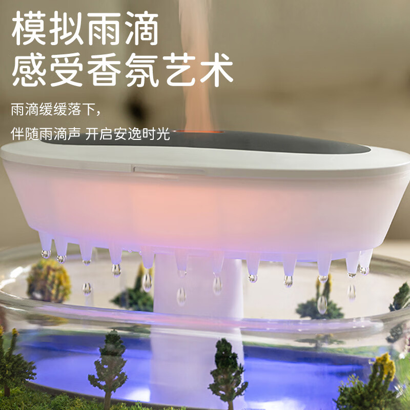  大猫日记 2025-286 模拟雨滴+自然白噪音+香薰精油 微景观加湿器  0.25L