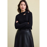 独束 大码女装打底衫修身显瘦时尚秋冬毛针织衫女简约百搭洋气减龄