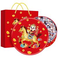 大白兔奶糖马上来财圆盒年货儿童糖果零食喜糖