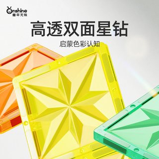 儿童磁力片棒彩窗磁吸积木拼装图男女孩磁性方块益智玩具