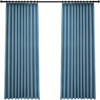 京东京造 黑贝妮蓝色窗帘 99%全遮光成品窗帘布卧室客厅挂钩式3宽*2.7高1片