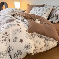 红豆家纺 小清新纯棉床上四件套 0.9m床 芭提雅