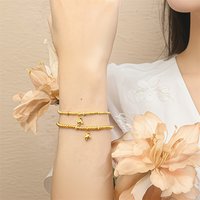 诗普琳 18K金爆闪珠光珠小马星星手链 星月闪耀【18K金重0.82~1.17g】