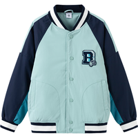 balabala/巴拉巴拉 棒球领 儿童羽绒服 粉绿40345-白鸭绒 160 (充绒量49g)