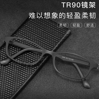 Erilles超轻TR眼镜框全框眼镜可配近视眼镜架 磨砂框 161非球面镜片