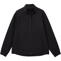 JACK&JONES/杰克琼斯 防泼水 男士软壳外套 S (170)偏大,拍小一码 E43纯黑色