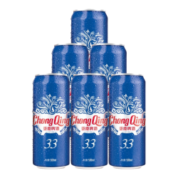重庆啤酒 优选麦芽  33系列500mL6罐 听装 500mL