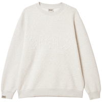 杰克·琼斯(JACK&JONES)冬季罗纹圆领潮衣身肌理感胸前立体字母宽松卫衣男装225433075 G01石灰花灰 M (175)