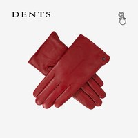 DENTS 可触屏升级款|DENTS加厚绒保暖御寒毛羊皮女士红色手套7-2461礼盒
