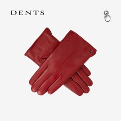 DENTS 可触屏升级款|DENTS加厚绒保暖御寒毛羊皮女士红色手套7-2461礼盒