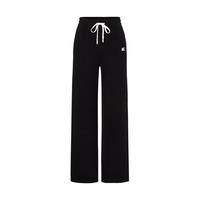 MO&Co.2024冬季松紧腰宽松直筒阔腿休闲裤MBC4PATT04 黑色  M/165