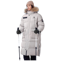 骆驼(CAMEL)【拒水绒】户外极寒羽绒服24冬季男女长款派克加厚外套 XL
