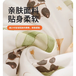 婧麒（JOYNCLEON）婴儿连体衣保暖秋冬装夹棉冬季新生儿衣服宝宝150g加厚哈衣服 熊猫乐园 80cm