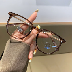 Erilles 韩系方形眼镜框近视大框冷茶色 161非球面镜片