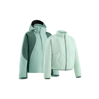 蕉下（beneunder）冲锋衣女士四合一秋冬保暖户外登山服可拆卸内胆保暖外套 松露棕-罗汉棕 M