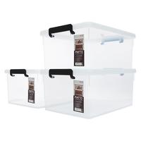 Citylong 禧天龙 正派系列 X-6269 收纳箱 31L*3 透明白