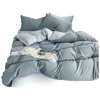 AVIVI 艾薇 被套双人水洗棉被套温馨居家被罩单件200x230cm 月光雾蓝