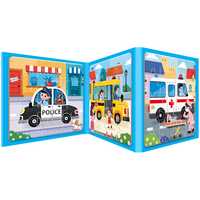 大眼小娃 城市交通 48片3合1磁性拼图磁力拼板儿童玩具男女孩开学季 1阶城市交通2-4岁